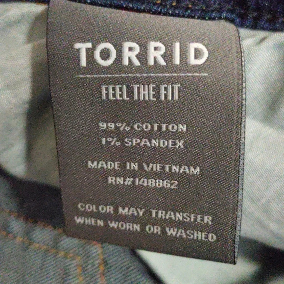 Torrid 5 Inch Vintage Stretch High-Rise Denim Shorts Size 24 - Picture 5 of 5